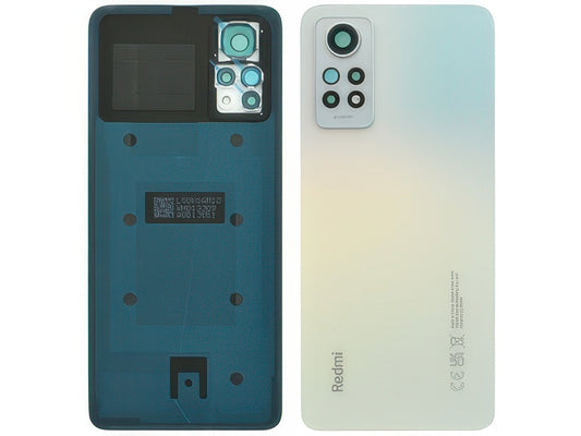 Cover Batteria + Vetrino Camera + Adesivi Polar Bianco per Xiaomi Redmi Note 12 Pro 4G