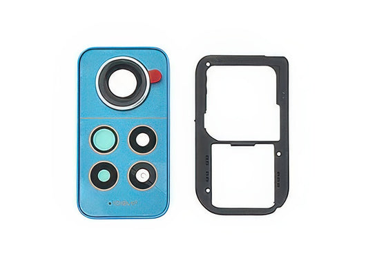 Cover Camera + Vetrino + Adesivi Glacier Blu per Xiaomi Redmi Note 12 Pro 4G