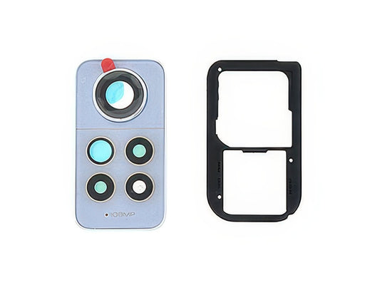 Cover Camera + Vetrino + Adesivi Polar Bianco per Xiaomi Redmi Note 12 Pro 4G