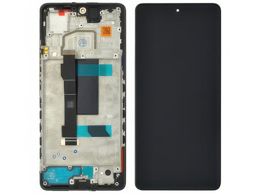 Lcd + Touchscreen + Frame + Switch Tasti Laterali Nero per Xiaomi Redmi Note 12 Pro 5G - Compatibile
