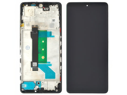 Lcd + Touch Screen + Frame + Switch Tasti Laterali Nero per Xiaomi Redmi Note 12 Pro+ 5G - Compatibile
