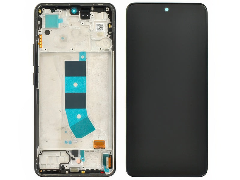 Lcd + Touch Screen + Frame + Tasti Laterali Midnight Nero per Xiaomi Redmi Note 13 4G
