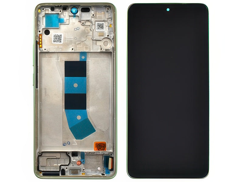 Lcd + Touch Screen + Frame + Tasti Laterali Mint Green per Xiaomi Redmi Note 13 4G - Compatibile