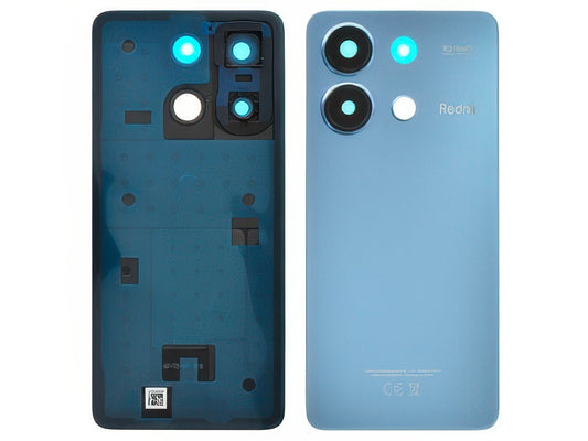 Cover Batteria + Vetrino Camera + Adesivi Ice Blue per Xiaomi Redmi Note 13 4G