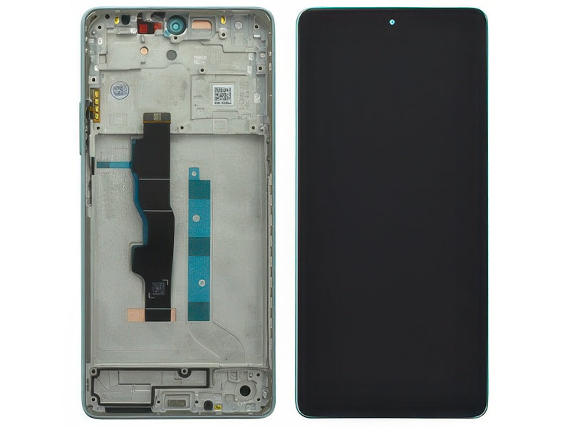 Lcd + Touch Screen + Frame + Tasto Volume Ocean Teal per Xiaomi Redmi Note 13 5G