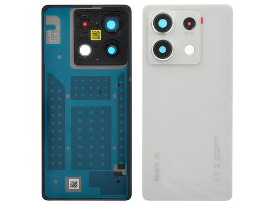Cover Batteria + Vetrino Camera + Adesivi Arctic Bianco per Xiaomi Redmi Note 13 5G