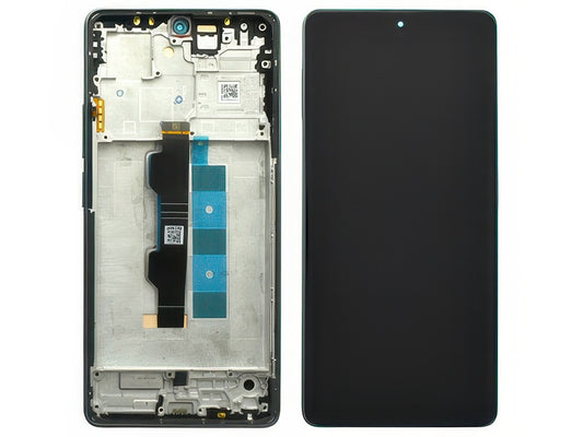 Lcd + Touch Screen + Frame + Tasti Laterali Forest Verde per Xiaomi Redmi Note 13 Pro 4G - Originale Service Pack