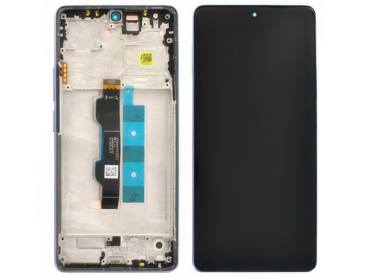 Lcd + Touch Screen + Frame + Tasti Laterali Lavender Viola per Xiaomi Redmi Note 13 Pro 4G - Originale Service Pack