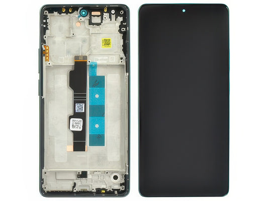 Lcd + Touch Screen + Frame + Tasti Laterali Forest Verde per Xiaomi Redmi Note 13 Pro 4G - Compatibile