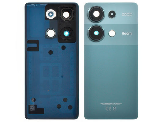 Cover Batteria + Vetrino Camera + Adesivi Forest Verde per Xiaomi Redmi Note 13 Pro 4G