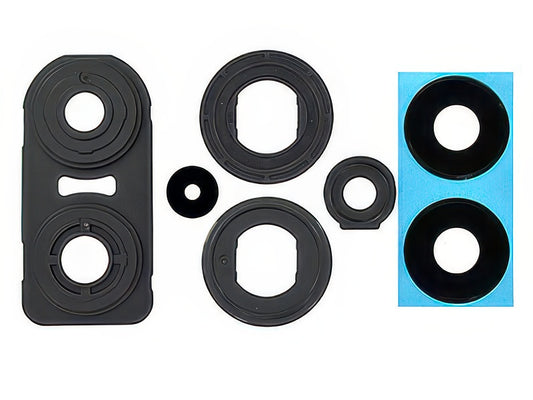 Cover Camera + Vetrino + Adesivi Nero per Xiaomi Redmi Note 13 Pro 4G