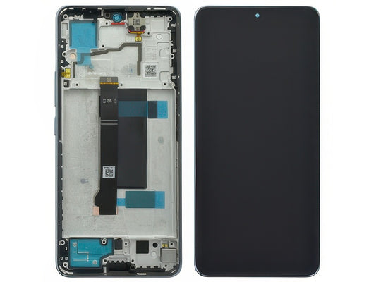 Lcd + Touch Screen + Frame + Tasti Laterali + Altoparlante Aurora Viola per Xiaomi Redmi Note 13 Pro 5G
