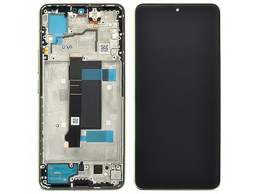 Lcd + Touch Screen + Frame + Tasti Laterali + Altoparlante Verde per Xiaomi Redmi Note 13 Pro 5G