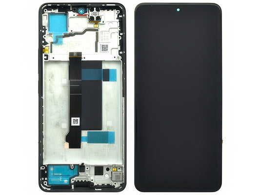 Lcd + Touch Screen + Frame + Tasti Laterali + Altoparlante Midnight Nero per Xiaomi Redmi Note 13 Pro 5G