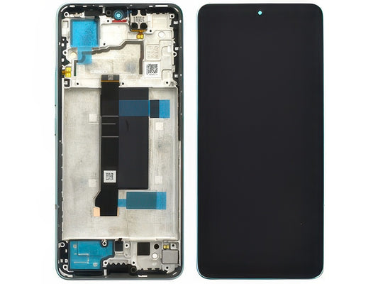 Lcd + Touch Screen + Frame + Tasti Laterali + Altoparlante Ocean Teal per Xiaomi Redmi Note 13 Pro 5G