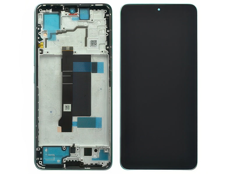 Lcd + Touch Screen + Frame + Tasti Laterali Ocean Teal per Xiaomi Redmi Note 13 Pro 5G