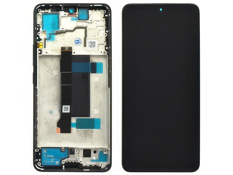 Lcd + Touch Screen + Frame + Tasto Volume Midnight Nero per Xiaomi Redmi Note 13 Pro 5G