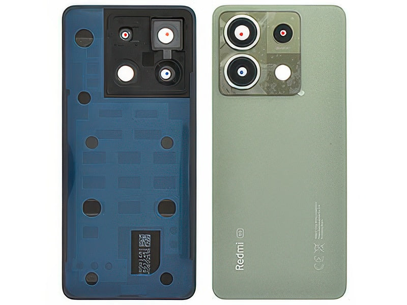 Cover Batteria + Vetrino Camera + Adesivi Olive Verde per Xiaomi Redmi Note 13 Pro 5G
