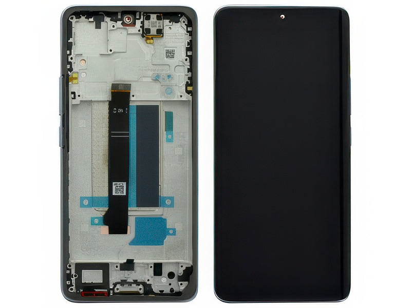 Lcd + Touch Screen + Frame + Tasti Laterali + Altoparlante Aurora Viola per Xiaomi Redmi Note 13 Pro+ 5G