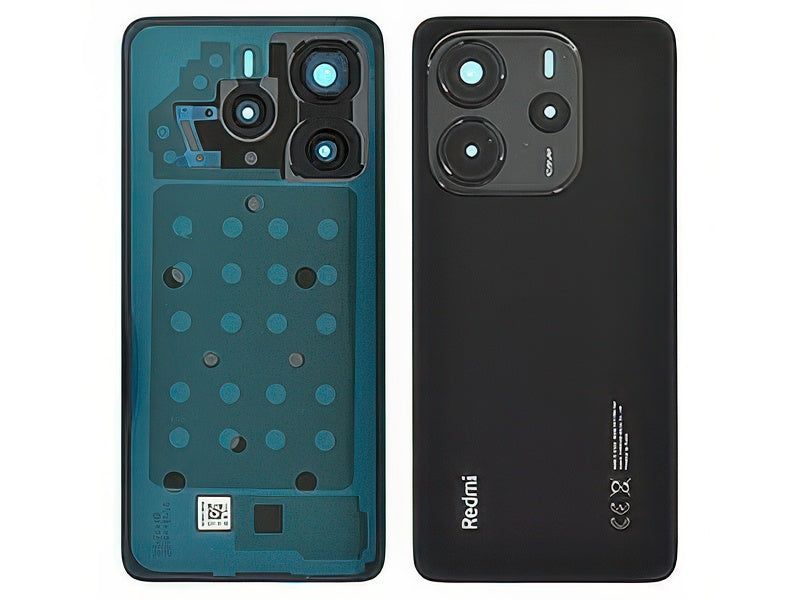 Cover Batteria + Vetrino Camera + Adesivi Midnight Nero Global Vers. 24117RN76O per Xiaomi Redmi Note 14 4G
