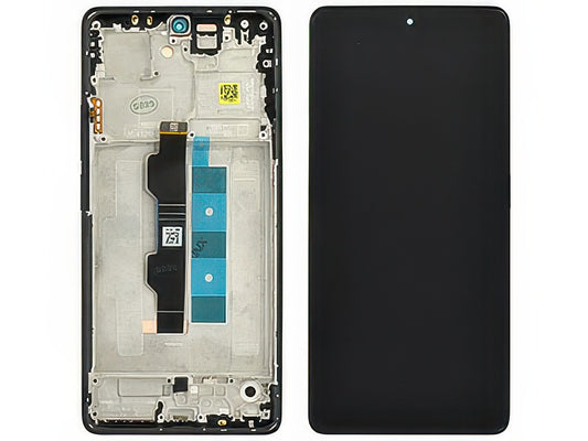 Lcd + Touch Screen + Frame + Tasti Laterali Midnight Nero per Xiaomi Redmi Note 14S 4G