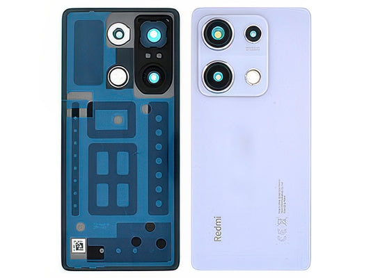 Cover Batteria + Vetrino Camera + Adesivi Aurora Viola per Xiaomi Redmi Note 14S 4G