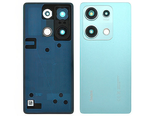 Cover Batteria + Vetrino Camera + Adesivi Ocean Blu per Xiaomi Redmi Note 14S 4G