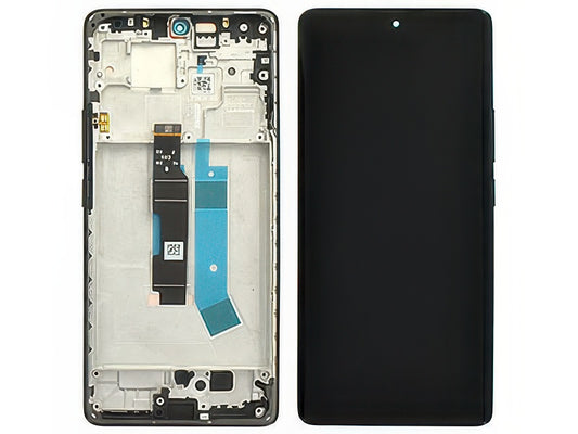 Lcd + Touch Screen + Frame + Tasti Laterali Midnight Nero per Xiaomi Redmi Note 14 Pro 4G