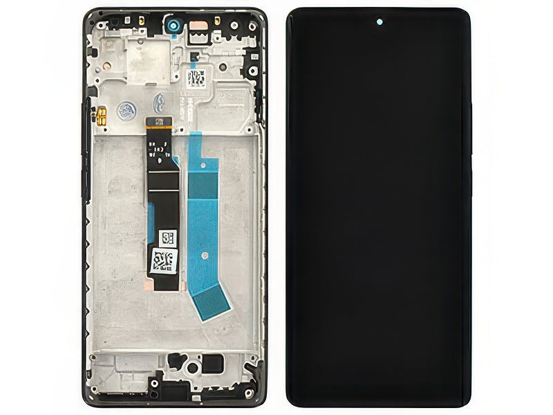 Lcd + Touch Screen + Frame + Tasti Laterali Midnight Nero per Xiaomi Redmi Note 14 Pro 4G