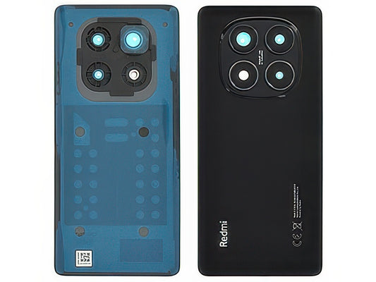 Cover Batteria + Vetrino Camera + Adesivi Midnight Nero per Xiaomi Redmi Note 14 Pro 4G