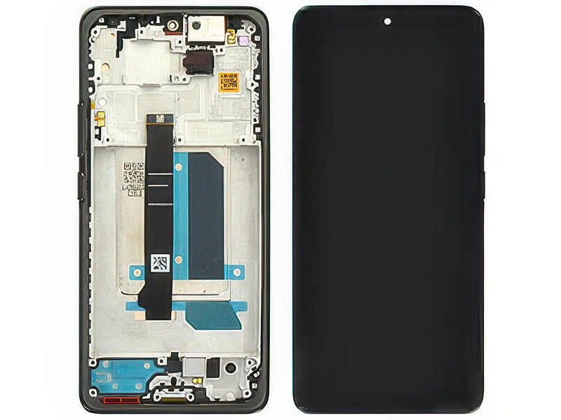 Lcd + Touch Screen + Frame + Tasti Laterali Midnight Nero per Xiaomi Redmi Note 14 Pro+ 5G