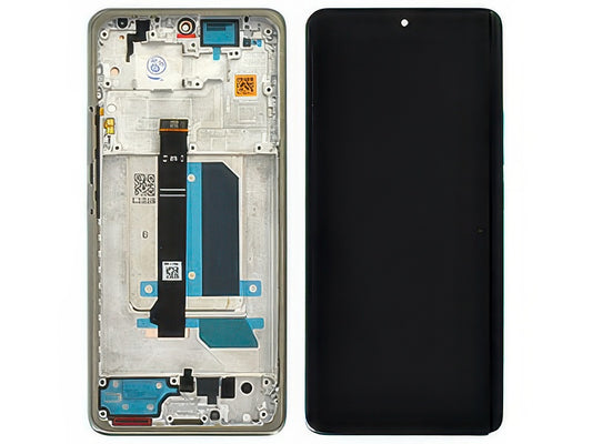 Lcd + Touch Screen + Frame + Tasti Laterali Frost Blu per Xiaomi Redmi Note 14 Pro+ 5G