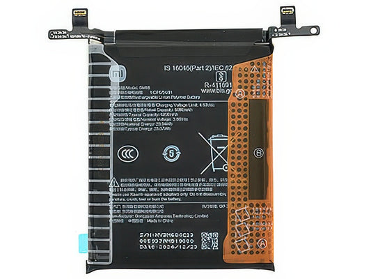 BM68 Batteria 6200 mAh + Adesivo Global Vers. per Xiaomi Redmi Note 14 Pro+ 5G