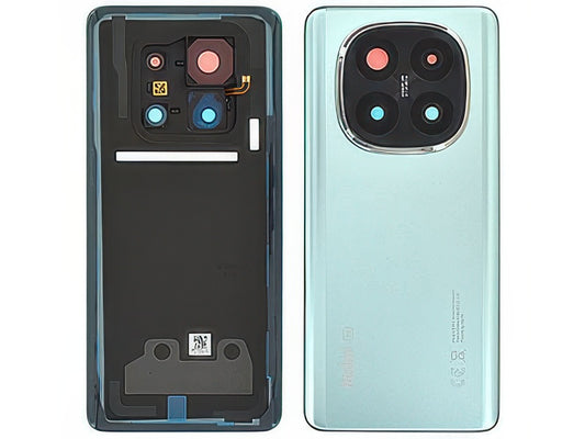 Cover Batteria + Vetrino Camera + Adesivi Frost Blu per Xiaomi Redmi Note 14 Pro+ 5G
