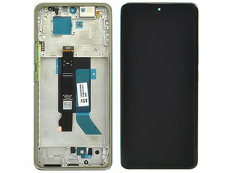 Lcd + Touch Screen + Frame + Tasti Laterali Coral Green per Xiaomi Redmi Note 14 Pro 5G