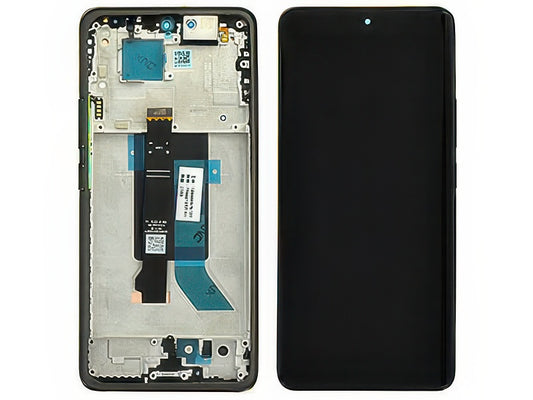 Lcd + Touch Screen + Frame + Tasti Laterali Midnight Nero per Xiaomi Redmi Note 14 Pro 5G
