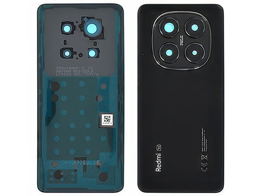 Cover Batteria + Vetrino Camera + Adesivi Midnight Nero per Xiaomi Redmi Note 14 Pro 5G