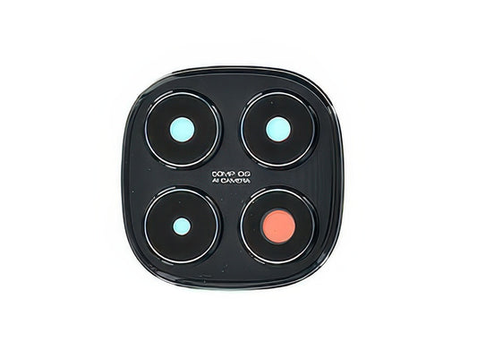 Cover Camera + Vetrino + Adesivi Midnight Nero per Xiaomi Redmi Note 14 Pro 5G