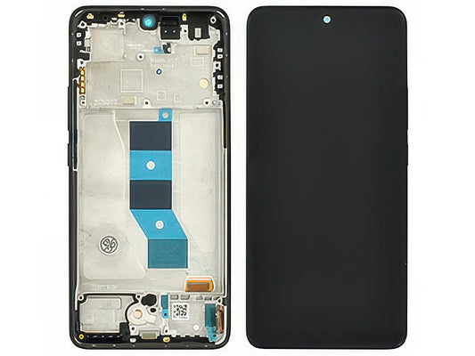 Lcd + Touch Screen + Frame + Tasti Laterali Midnight Nero per Xiaomi Redmi Note 14 5G