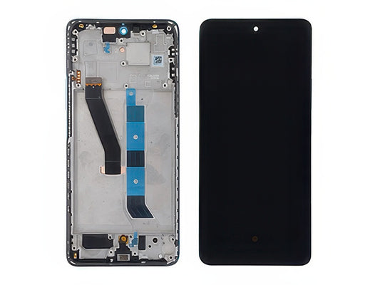 Lcd + Touch Screen + Frame + Tasti Laterali Glacier Blu per Xiaomi Redmi Note 15 5G - Originale Service Pack