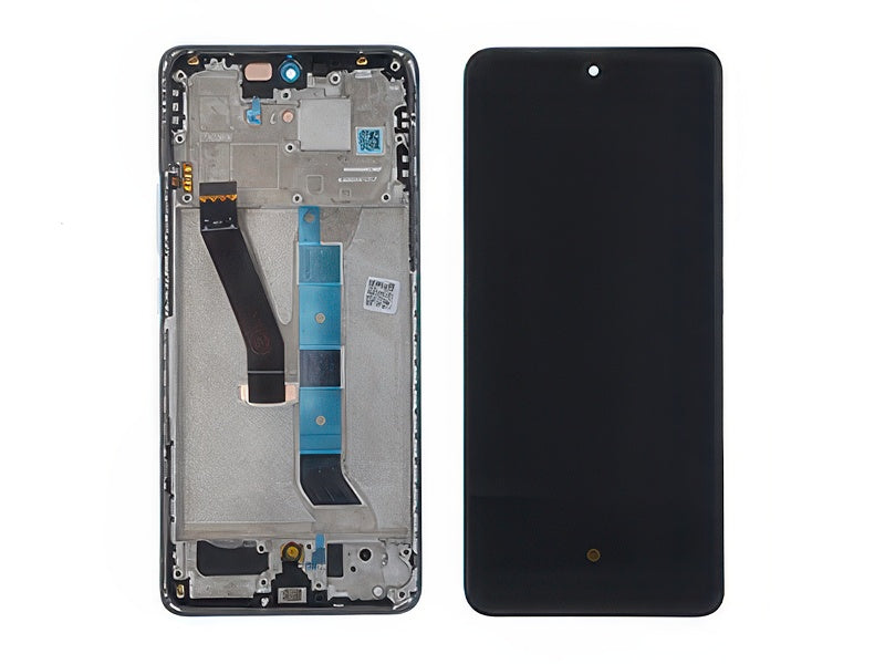 Lcd + Touch Screen + Frame + Tasti Laterali Glacier Blu per Xiaomi Redmi Note 15 5G - Compatibile
