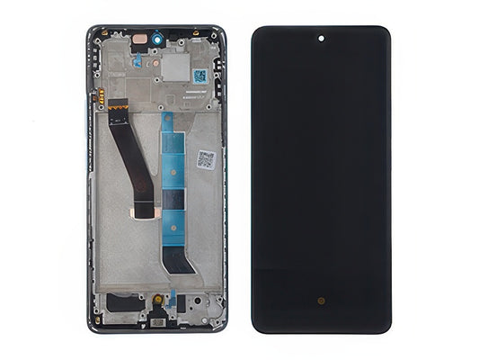 Lcd + Touch Screen + Frame + Tasti Laterali Glacier Blu per Xiaomi Redmi Note 15 5G - Compatibile