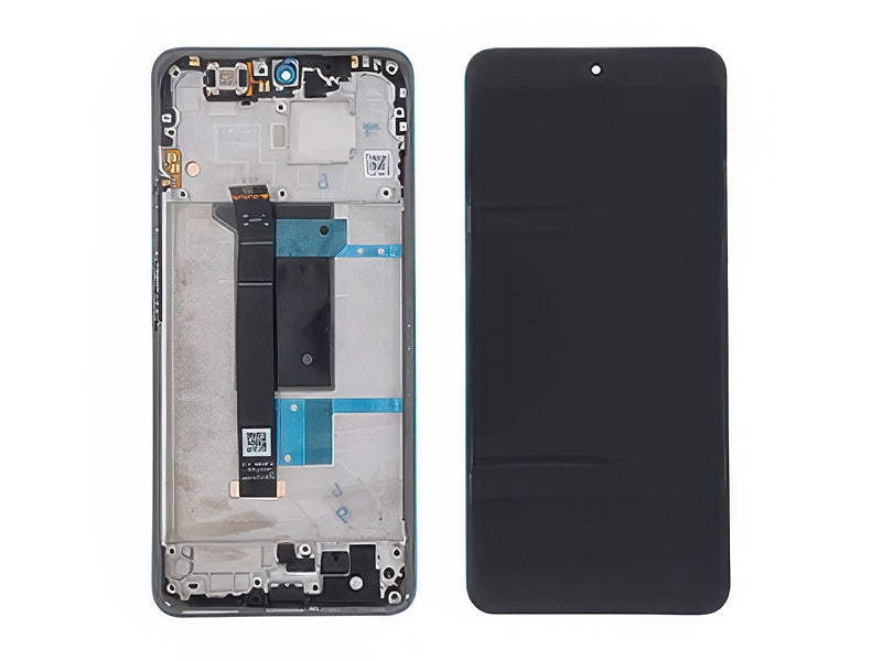 Lcd + Touch Screen + Frame + Tasti Laterali Glacier Blu per Xiaomi Redmi Note 15 Pro 4G - Originale Service Pack