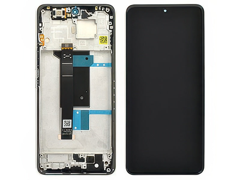 Lcd + Touch Screen + Frame + Tasti Laterali Titanium Color per Xiaomi Redmi Note 15 Pro 4G - Originale Service Pack