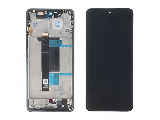 Lcd + Touch Screen + Frame + Tasti Laterali Glacier Blu per Xiaomi Redmi Note 15 Pro 4G - Compatibile