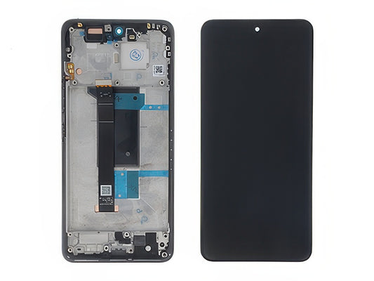 Lcd + Touch Screen + Frame + Tasti Laterali Titanium Color per Xiaomi Redmi Note 15 Pro 4G - Compatibile