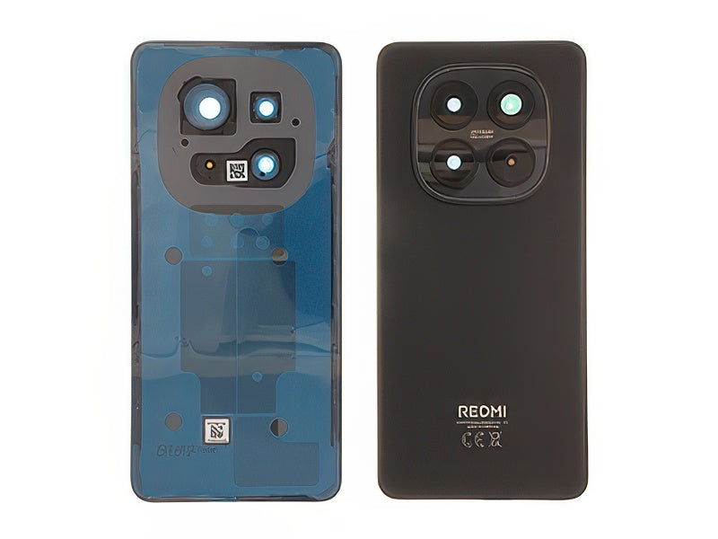 Cover Batteria + Vetrino Camera + Adesivi Nero per Xiaomi Redmi Note 15 Pro 4G