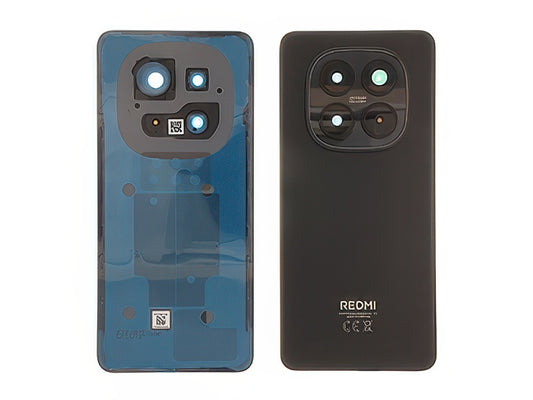 Cover Batteria + Vetrino Camera + Adesivi Nero per Xiaomi Redmi Note 15 Pro 4G