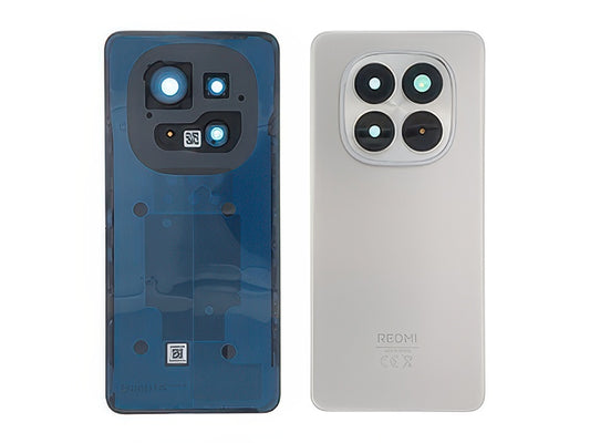 Cover Batteria + Vetrino Camera + Adesivi Titanium Color per Xiaomi Redmi Note 15 Pro 4G