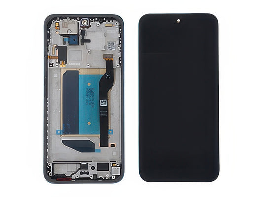 Lcd + Touch Screen + Frame + Tasti Laterali Glacier Blu per Xiaomi Redmi Note 15 Pro + 5G - Originale Service Pack